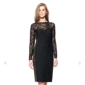 ✧ Tadashi Shoji: Sheer Illusion Long Sleeve Dress